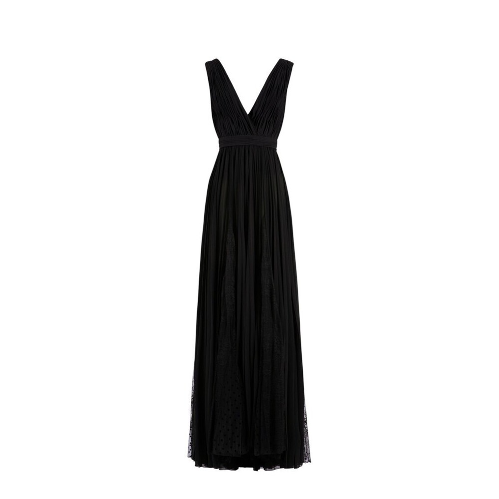 Saiid Kobeisy Pleated Dress With Lace